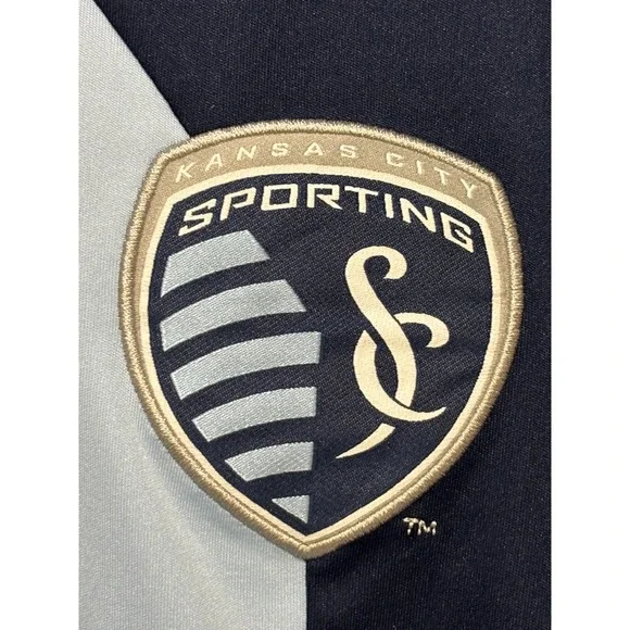 Sporting Kansas City 2013 MLS Adidas Soccer Jersey Climacool Two Tone Blue Large - Picture 5 of 7